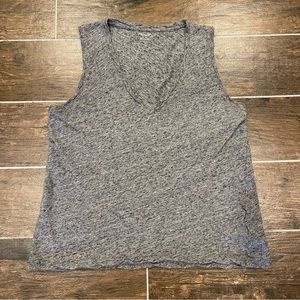 Madewell Grey Marled V-Neck Tank Top